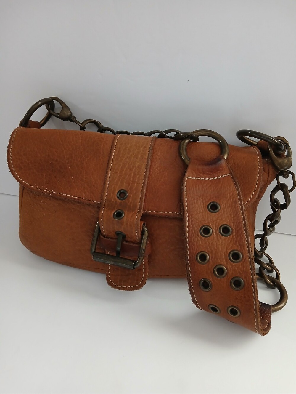 Vintage Roots Saddle Shoulder Bag Y2K